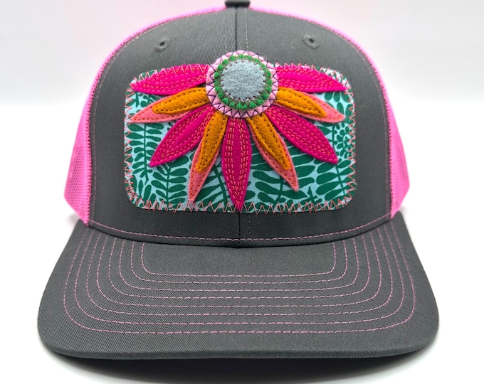 Pink Sunflower Baseball Hat / Trucker Hat