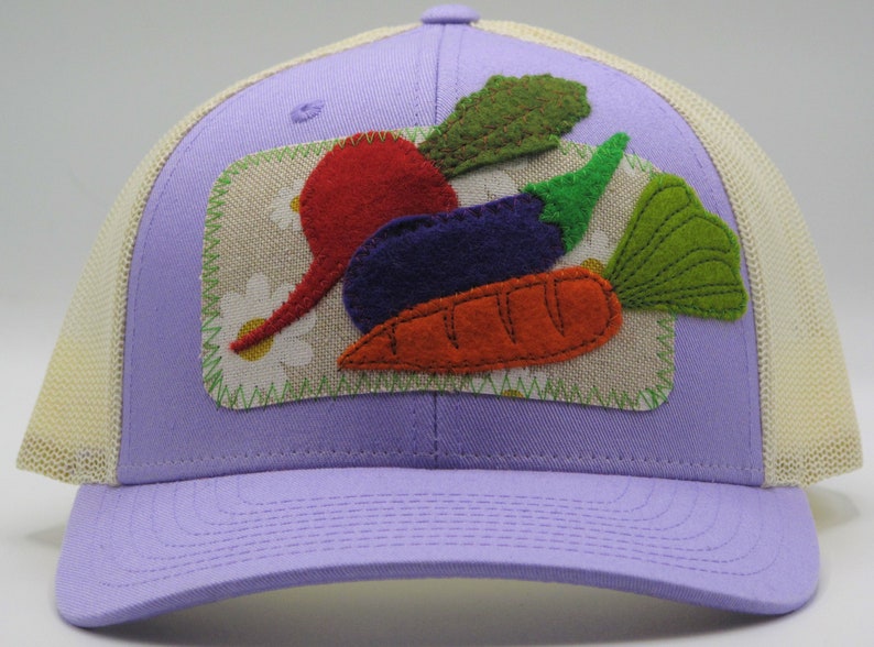 Lavender Veggies Baseball Hat Trucker Hat