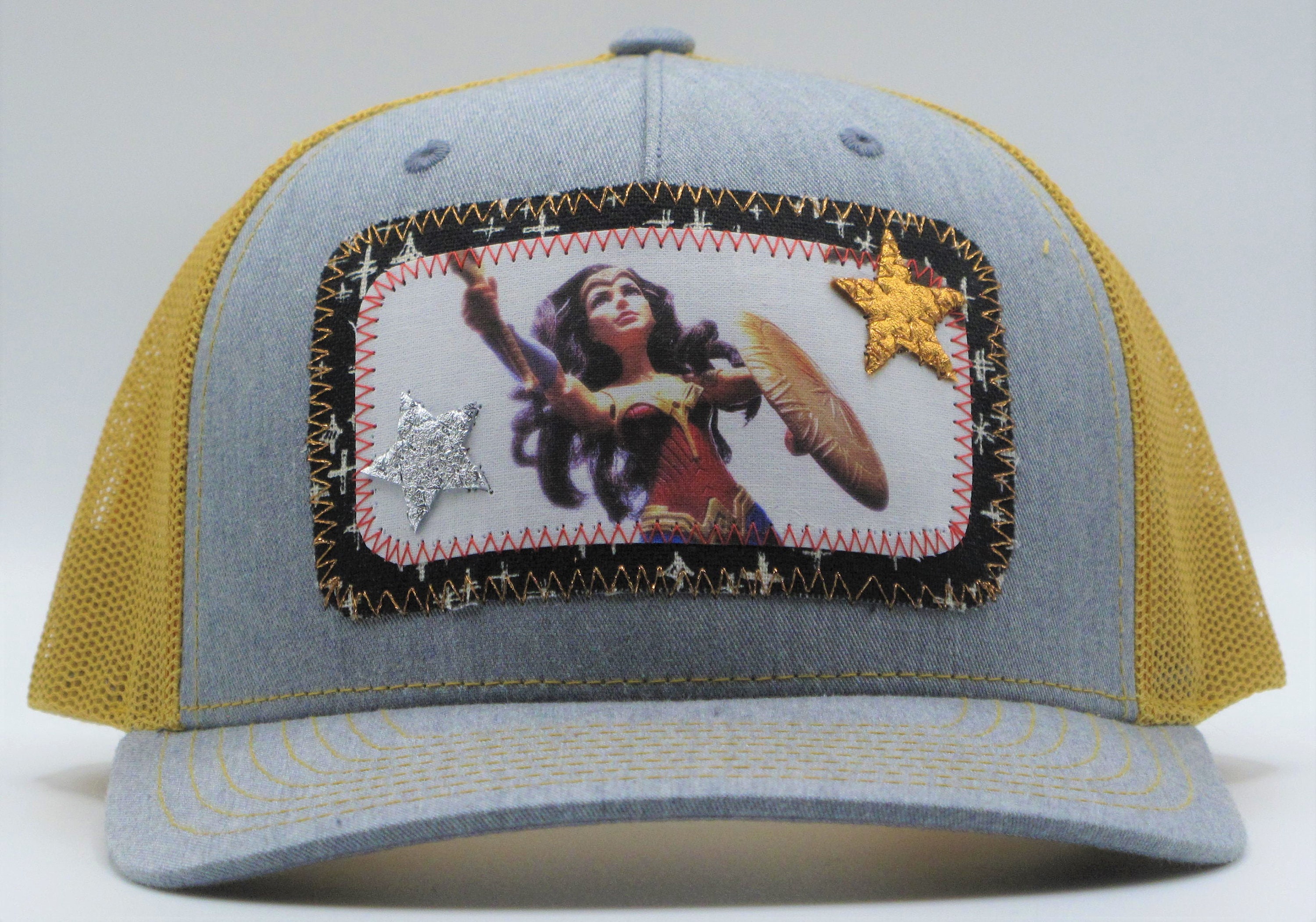 Wonder woman trucker hat ball cap Wonder Woman - Fight Like A Hero Trucker Hat | Zazzle main image 2