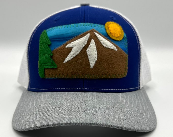 Deep Blue Mountain Baseball Hat/Trucker Hat