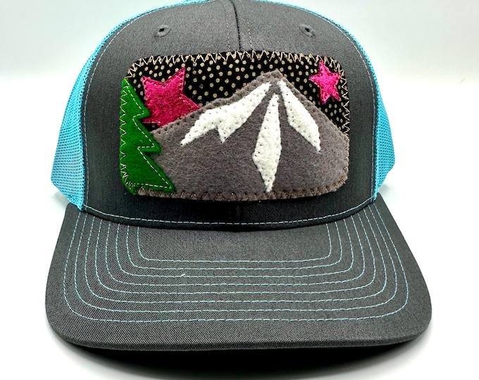 Night Mountain Blue Sky Baseball Hat / Trucker Hat