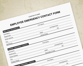 price list printable form with editable inventory list etsy employee emergency contact list