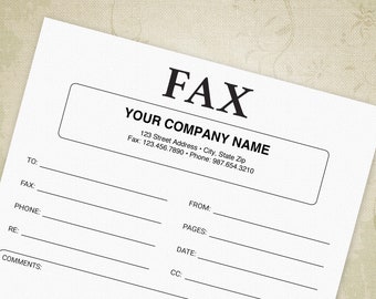 fax cover sheet printable form editable facsimile page for etsy india