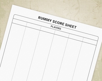 Card Game Scoring Sheets Printable Digital Download Pinochle Etsy