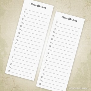 Einzelteile, die wir brauchen 2UP Printable, Einkaufsliste, Einkaufslogbuch, Wunschliste Planer, digitale Datei Diagramm, Sofort Download, grl002