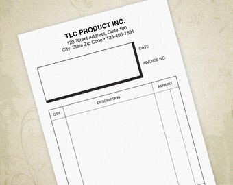 invoice printable form digital download bill of sale sales etsy