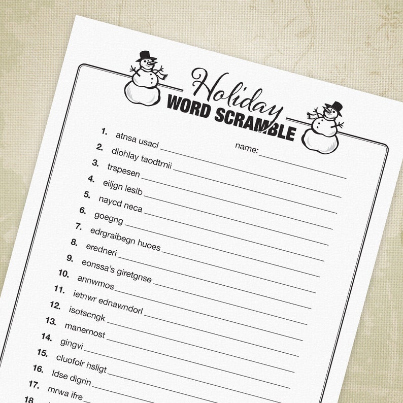 Holiday vacation Term Scramble Activity Printable Electronic Obtain, Term Contest Icebreaker Game, Printable Celebration Sport, Term Puzzles, wsb006 picture about Holiday Word Scramble Printable referred to as Getaway Phrase Scramble Recreation Printable Electronic Obtain, Phrase Contest Icebreaker Recreation, Printable Bash Video game, Term Puzzles, wsb006
