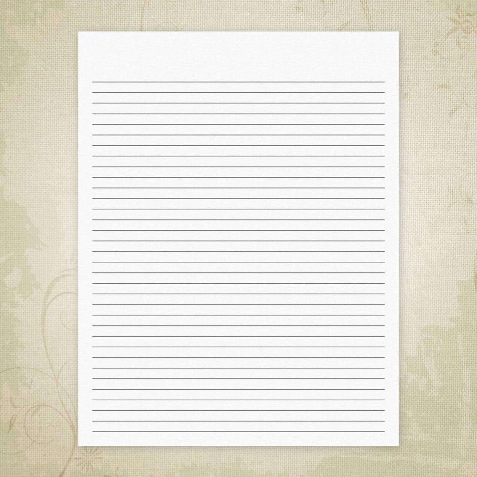 Lined Digital Paper Printable, Multi-colors Journal Inserts for Writing ...