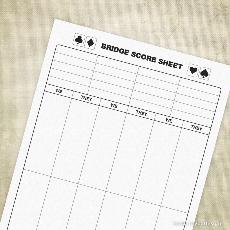 Bridge Recreation Rating Sheets, Printable, Electronic Down load, gam005 photo relating to Printable Bridge Score Sheets known as Bridge Sport Rating Sheets, Printable, Electronic Obtain, gam005