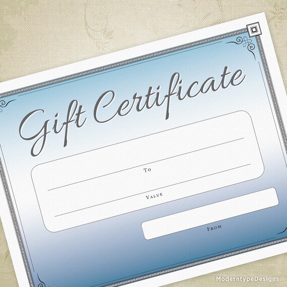 Personalized Valentines Day Spa Gift Certificate Template Editable