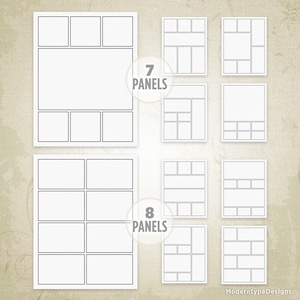 Basic Comic Book Panels with 50 Printable Pages, Drawing Strips, Art Box Frames, Digital File, Instant Download, com001 image 5