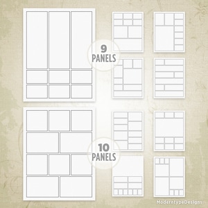 Basic Comic Book Panels with 50 Printable Pages, Drawing Strips, Art Box Frames, Digital File, Instant Download, com001 image 6