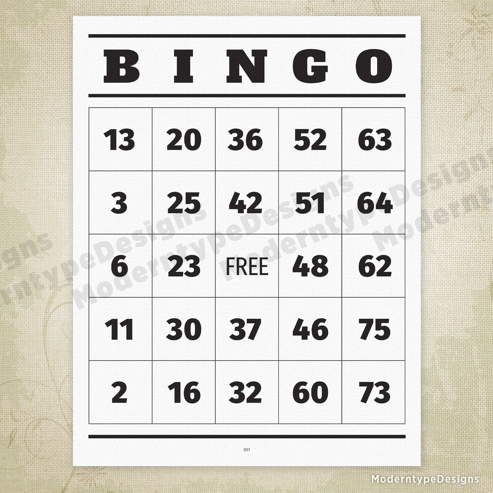 Numbered Bingo Cards Printable 100 Pages 1 75 Random Bingo Game
