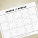 Create-a-puzzle Printable, DIY Jigsaw for Kids, Draw and Cut Puzzle ...