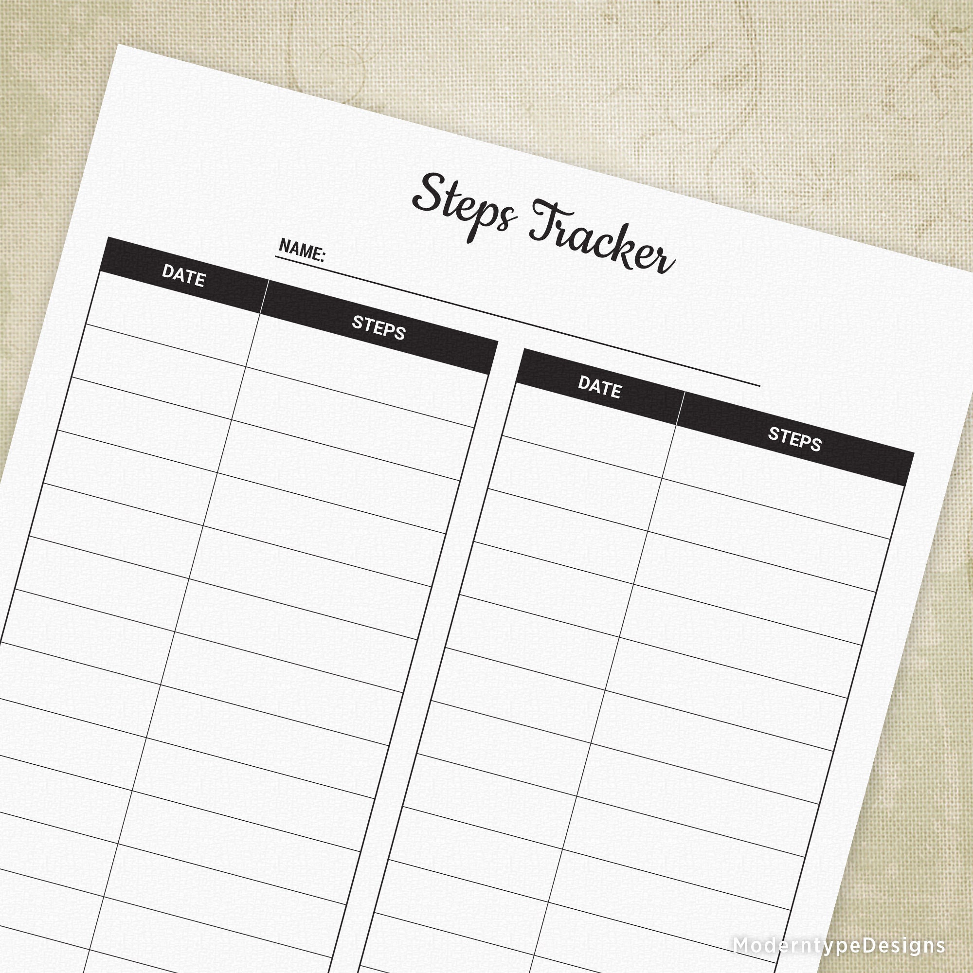Steps Tracker Printable Walking Log Form Contest 30 Day Health Keeper Stairs Exercise Planner Digital File Instant Download Wal004 Etsy