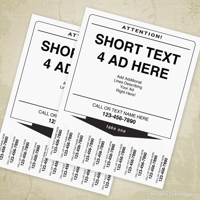 for rent or sale ad printable flyer sign with tear off tabs wanted poster editable fields digital file instant download tof001 printable for rent sign