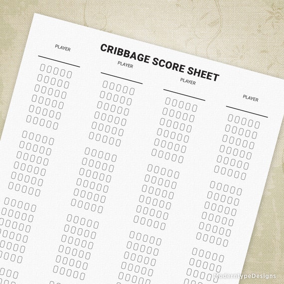 Cribbage Scoring Chart