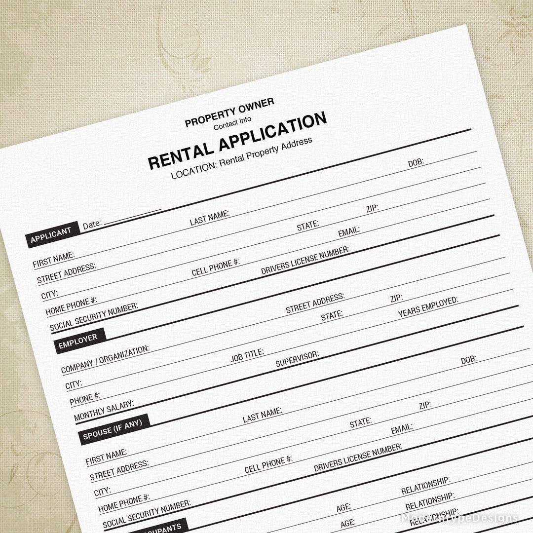 Apt Rental Application
