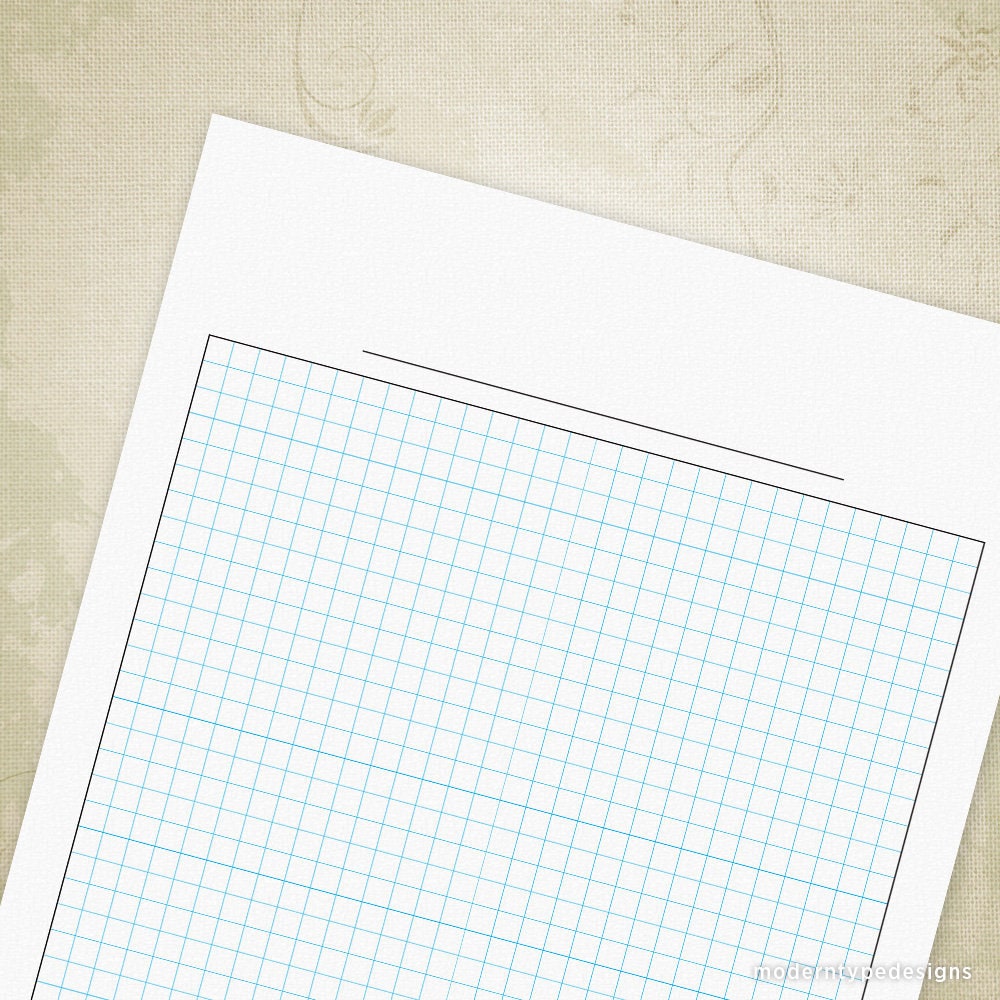blank graph paper printable digital download for clipboard etsy