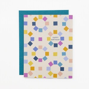 Colorful Confetti Happy Birthday Greeting Card