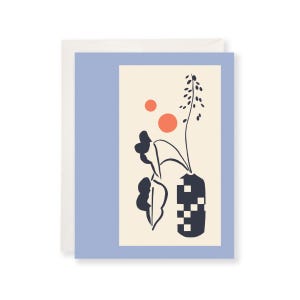 Moderne botanische Ikebana-wenskaart
