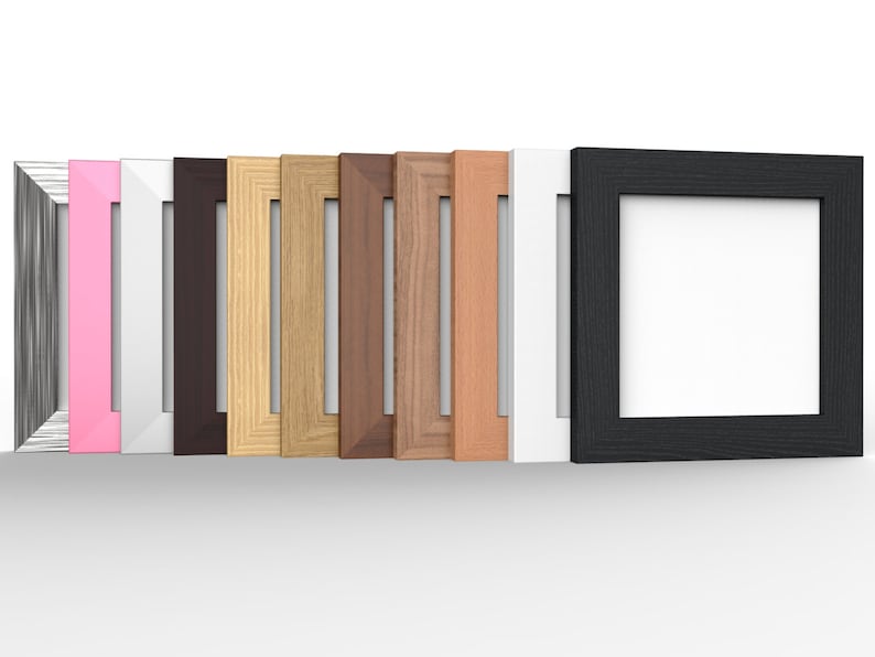 Handmade Classic Square Picture Photo Frames Wooden Effect 11 Colours Multiple sizes, Hang or Stand, Home Decor Gift 