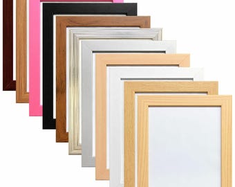 Modern Flat Molding Photo Picture Poster Frame Large Multiple Sizes 11 Colours