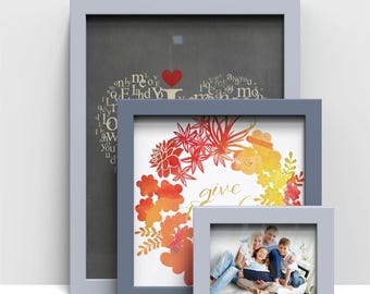 A1 A2 A3 A4 A5 Solid Wood Picture Photo Frame Maxi Poster Frame Light Dark Grey