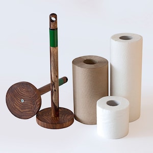 Paper Towel Holder, jugni, Rosewood, toilet paper stand, Countertop Vertical Tissue Holder, hand made, wood, tissue paper, stand, design