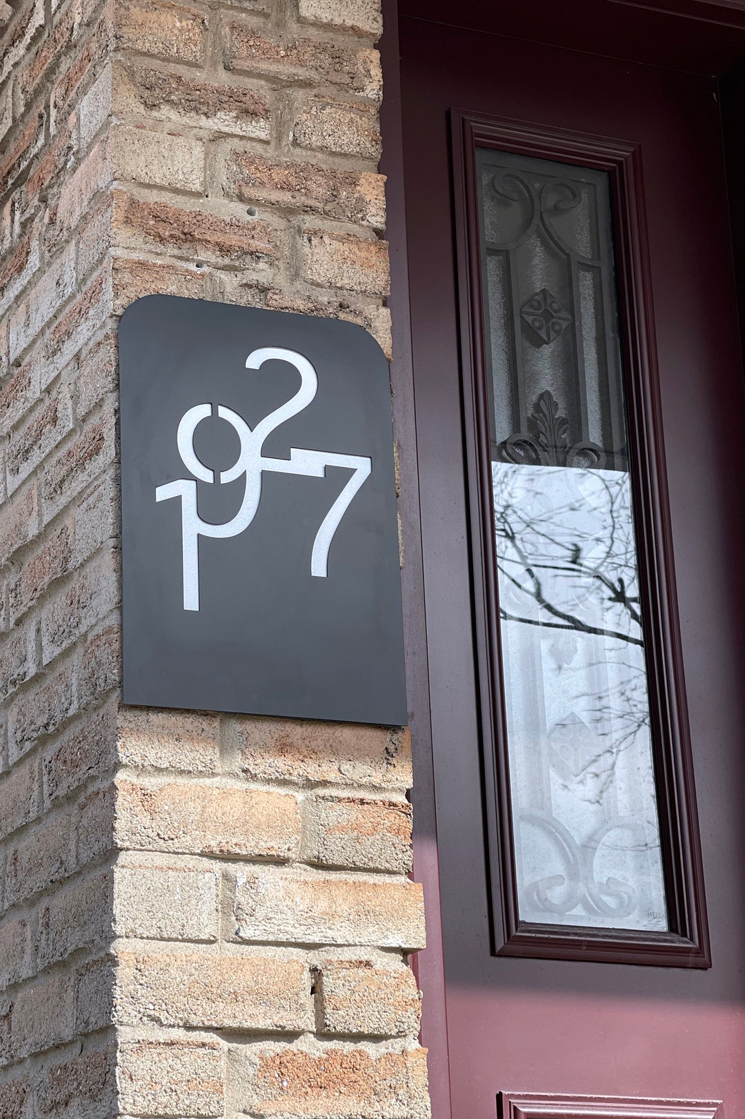 Modern Metal House Number Sign: Custom Address Plaque - Etsy