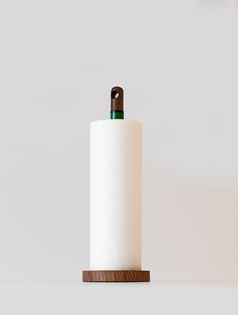 Paper Towel Holder, jugni, Rosewood, toilet paper stand, Countertop Vertical Tissue Holder, hand made, wood, tissue paper, stand, design image 4