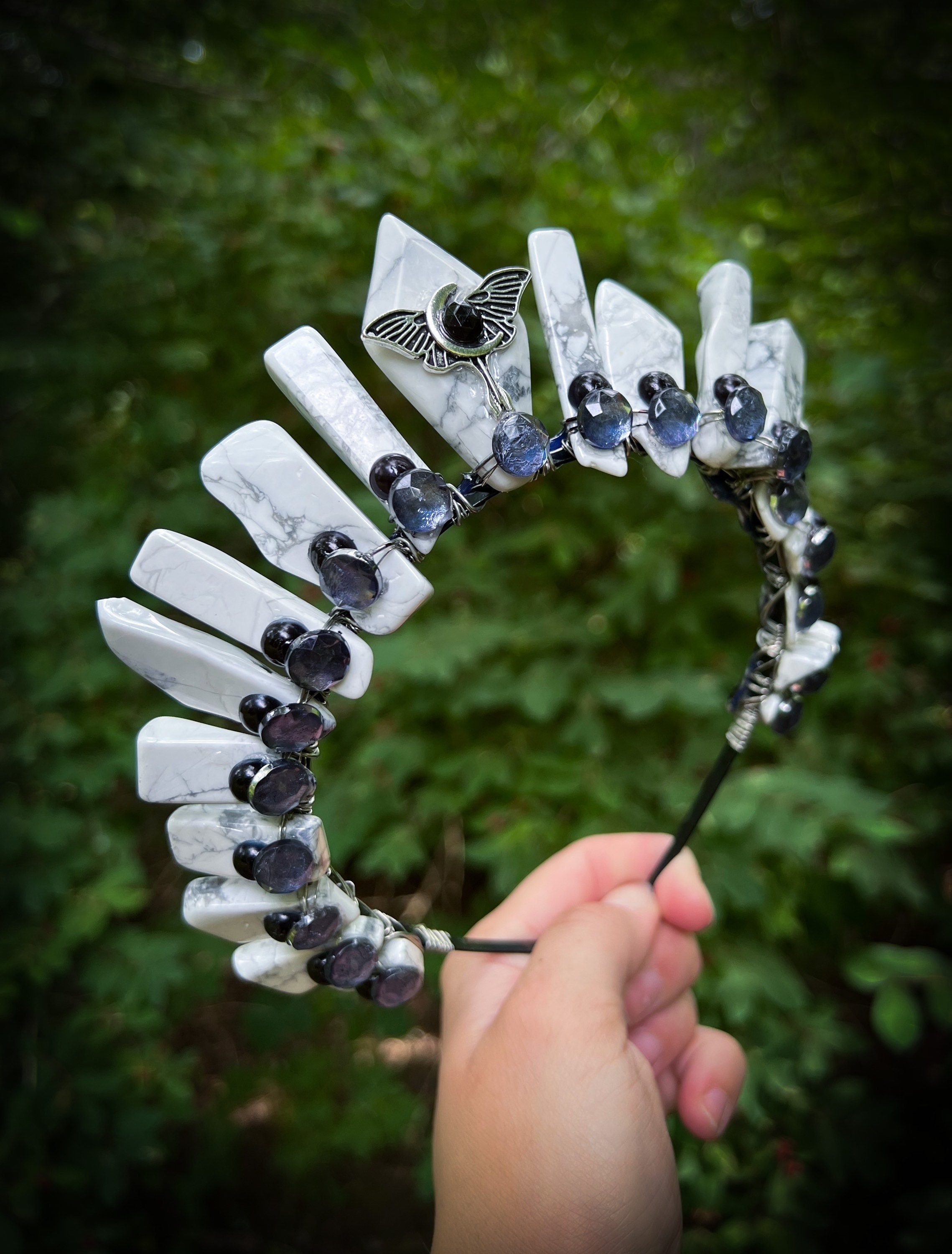 Imperial Jasper Crystal Crown / Birthday Tiara / Wedding Tiara