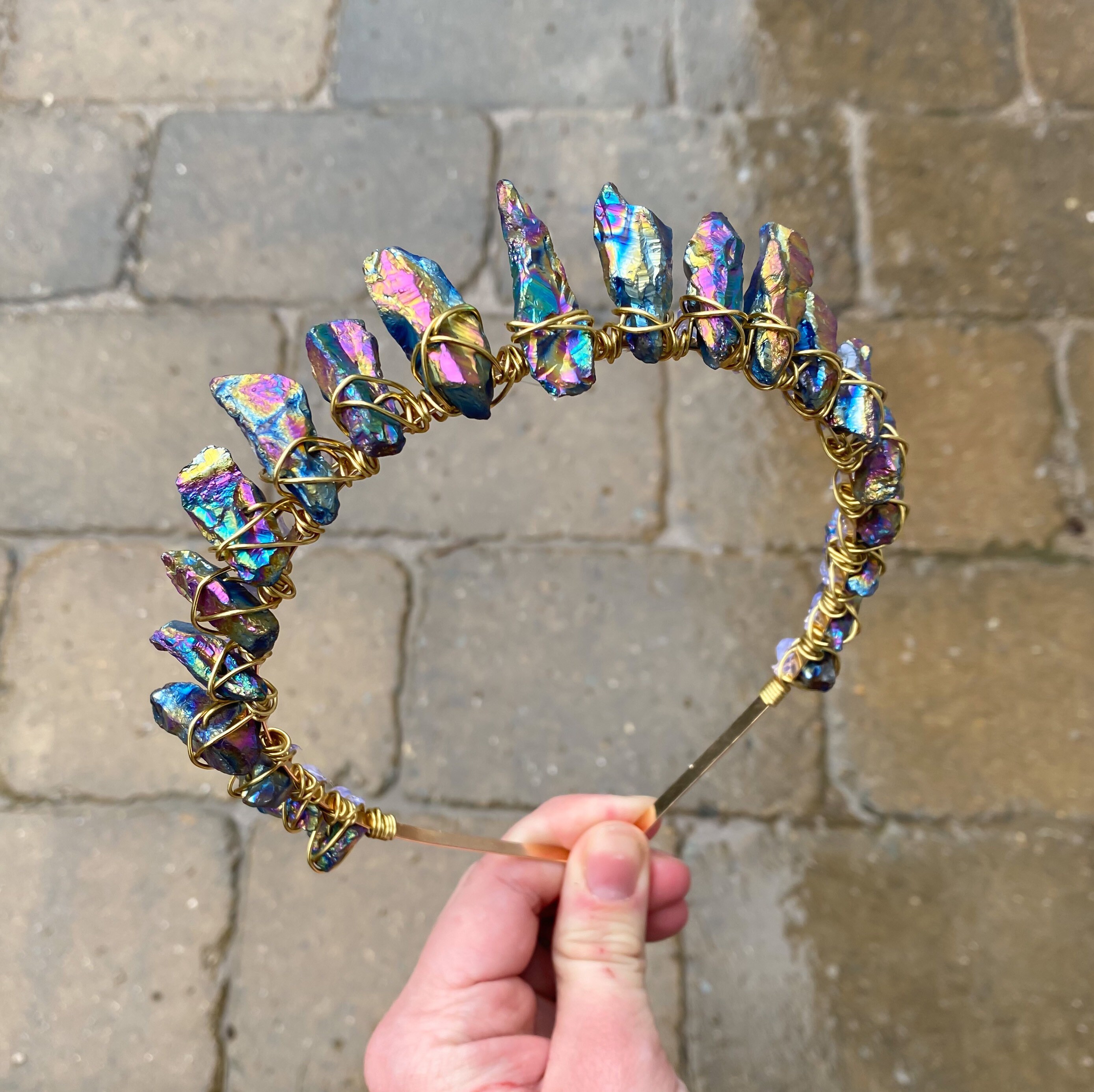 Rainbow Quartz Tiara - Etsy display picture 2