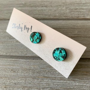 Teal Shatter 10mm Studs