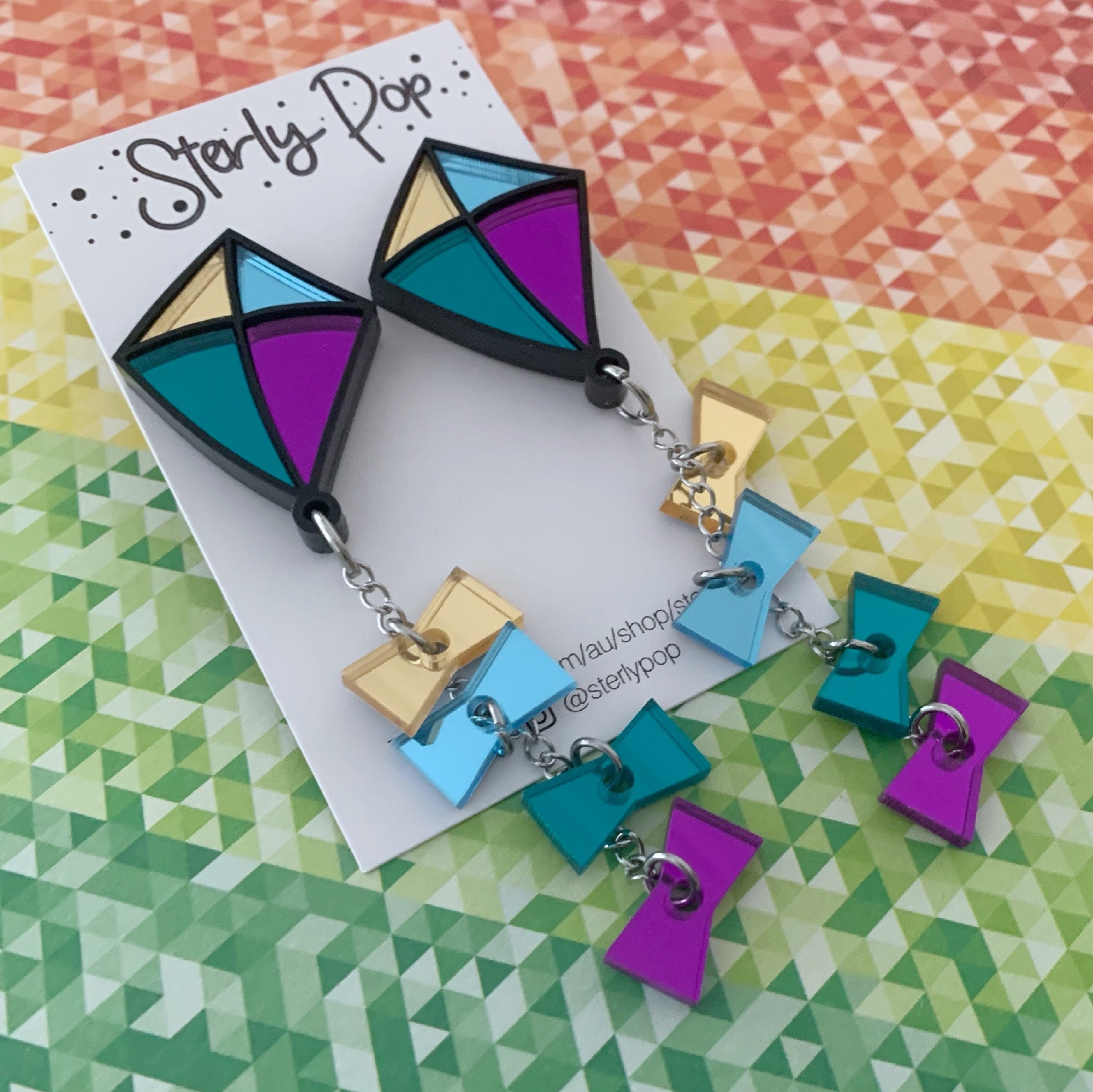 Kites LUXE COLLECTION Acrylic Dangles Earrings