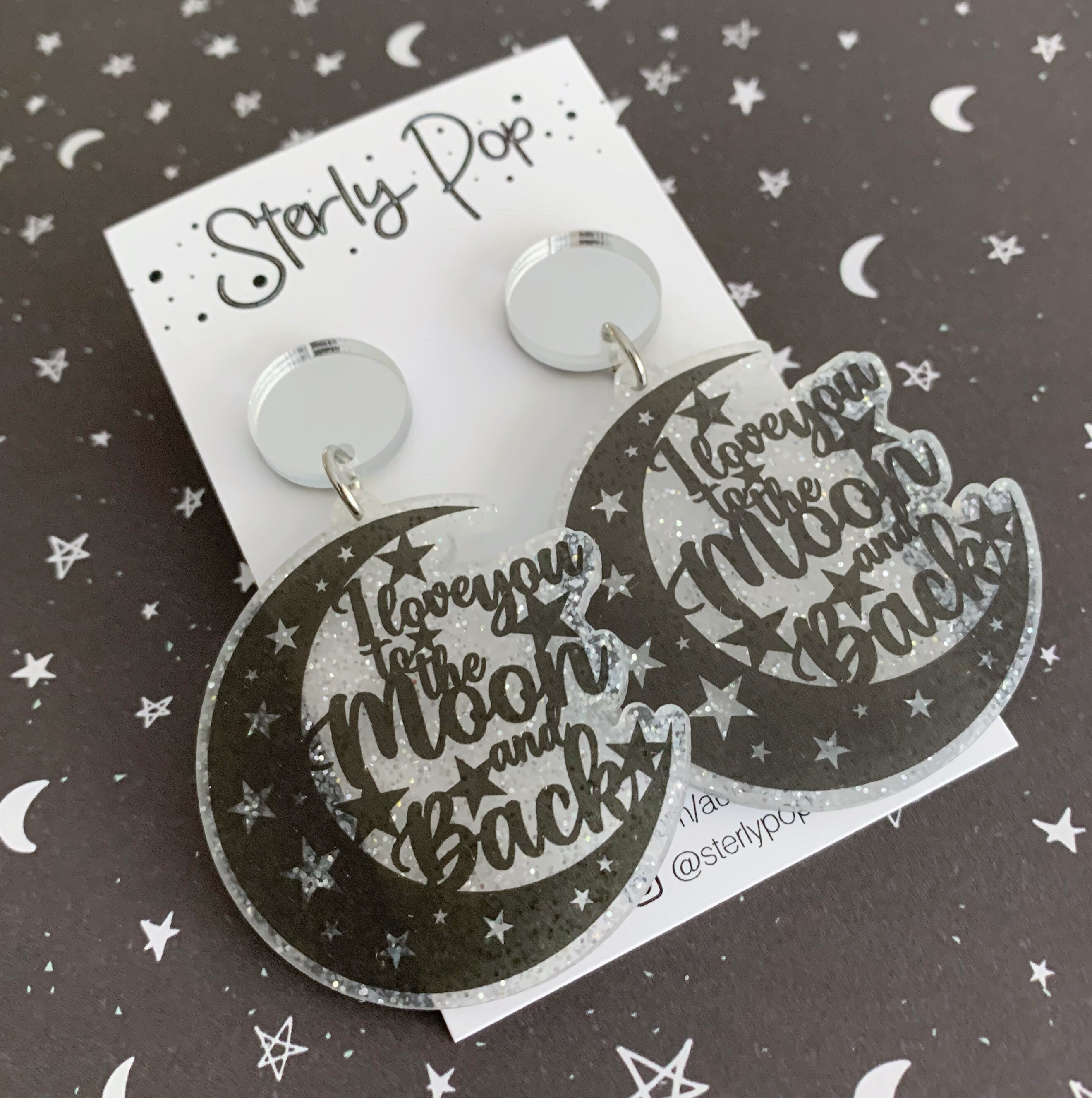 Love you to the moon and back best sale earrings