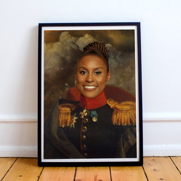 Issa Rae Poster, Classical Painting, Regal art, General, Actress, Comedian, Writer, Celebrity, Insecure, Awkward Black Girl