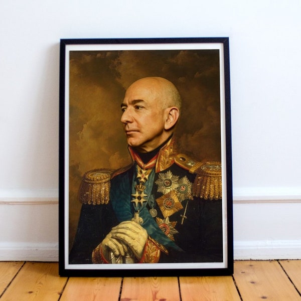 Jeff Bezos, Classical Painting as General, Regal art