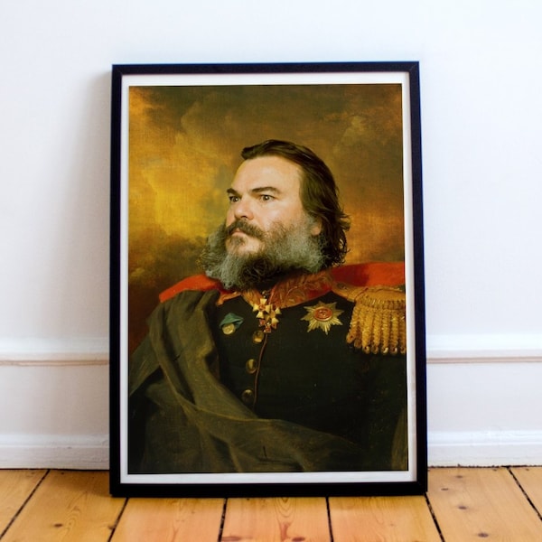 Jack Black Poster, Classical Painting, Regal art, General,  Comedian Print, Tenacious D