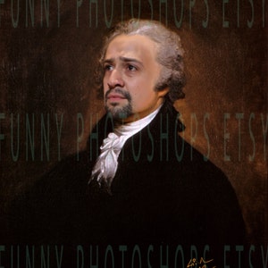 Alexander Hamilton Musical Play Lin Manuel Miranda Classic Painting Photoshop Poster Print image 2