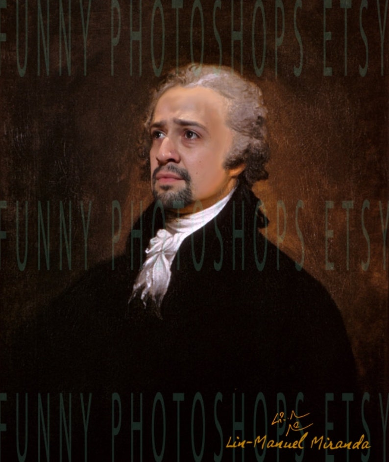 Alexander Hamilton Musical Play Lin Manuel Miranda Classic Painting Photoshop Poster Print image 2