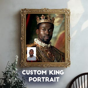 Custom Renaissance King Portrait: Personalized Royal Wall Decor, Poster or Canvas