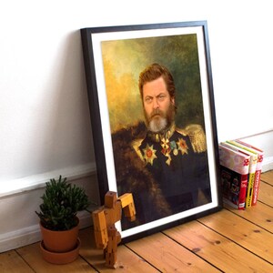 Nick Offerman Classical Painting Photoshop Poster Actor Comedian Parks image 2