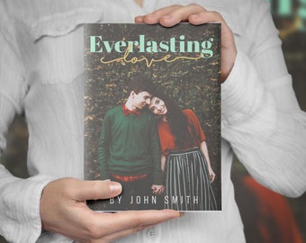 Everlasting Love, Fake Custom Book Cover, Personalized Gift, Gift for Girlfriend, Gift for boyfriend