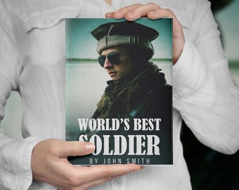 Soldier Army Gift, Fake Custom Book Cover, Personalized Gift, Prank, Gag Gift, Joke Present