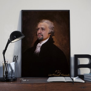 Alexander Hamilton Musical Play Lin Manuel Miranda Classic Painting Photoshop Poster Print image 4