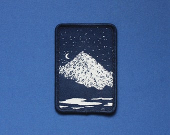 Moonlight - geweven landschap Wanderlust opstrijkpatch