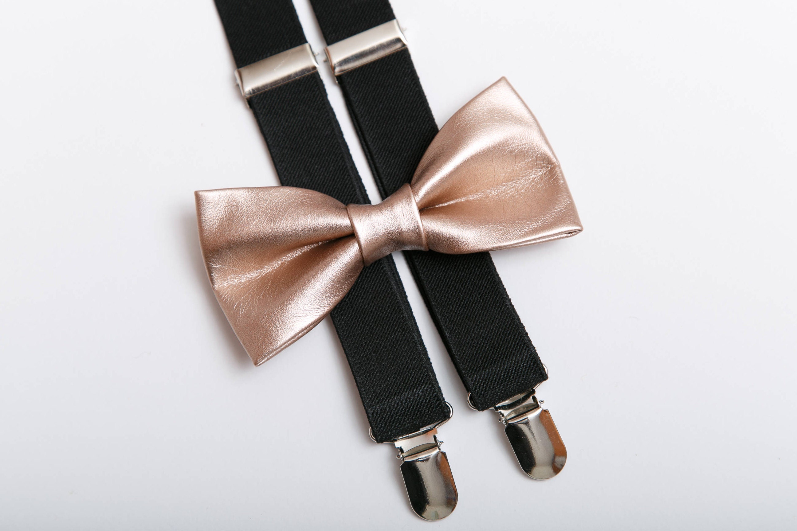 Copper bow ties for men Bow tie suspenders Bronze bow tie Etsy