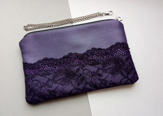 lavender clutch bag