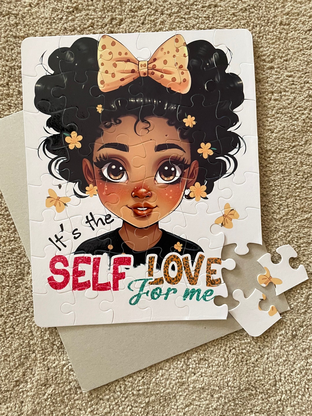 Its the Self Love for Me Brown Skin Girl 48 Piece Jigsaw Puzzle for ...